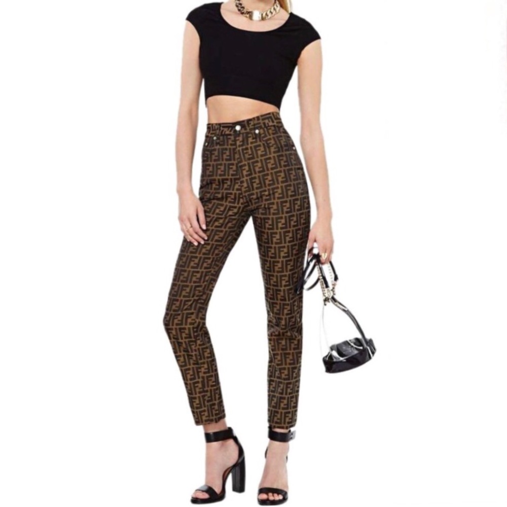 Authentic Fendi Zucca Print Pants